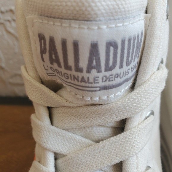 Palladium Pampa Hi Boots Womens 7 White Custom Sunset Ombre Canvas Combat Unique - Picture 9 of 12